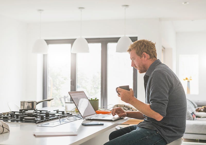 Man working from home
